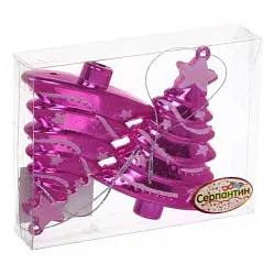 Набор елочных украшений СЕРПАНТИН Сказочная елочка 8см розовый