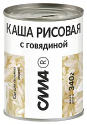 Каша СИЛА рисовая с говядиной ж/б 340г