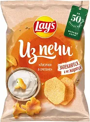 Чипсы ЛЕЙС из печи Лисички в сметане 81г