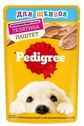 Корм для щенков ПЕДИГРИ паштет с телятиной 80г