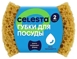 Губка для посуды СЕЛЕСТА крупнопористая 2шт