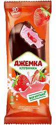 Мороженое ДЖЕМКА с йогуртом и клубникой в глазури бзмж 57г