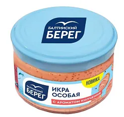 Икра БАЛТИЙСКИЙ БЕРЕГ Особая с ароматом копчения 180г