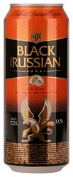 Напиток слабоалкогольный ЧЕРНЫЙ РУССКИЙ коньяк и кофе 7.2% ж/б 0.45л