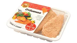 Отбивная МЕЖЕНИНОВСКАЯ ПФ из мяса цыпленка подложка с/м 500г