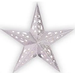 Подвеска новогодняя СФЕРА Звезда бумажная 45см серебряная арт.3-1243-2