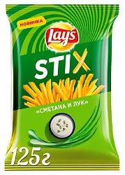 Чипсы ЛЕЙС СТИКС сметана лук 125г