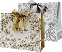 Пакет подарочный ТАМ-ТАМ С наилучшими пожеланиями 32*26*11см арт.561B