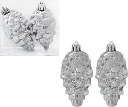 Елочные украшения ТАМ ТАМ Шишки серебро 2шт арт.SYQD-0122077
