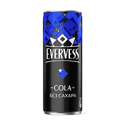 Газ.напиток ЭВЕРВЕСС кола без сахара ж/б 0.33л