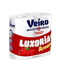 Туалетная бумага ВЕЙРО Люксория Малина 3сл 4рул