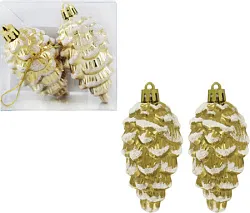 Елочные украшения ТАМ ТАМ Шишки золото 2шт арт.SYQD-0122120