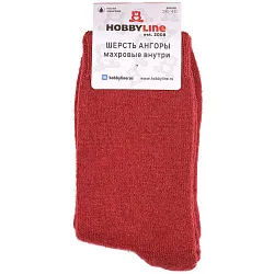Носки женские ХОББИ ЛАЙН бордовые р.36-40 арт.6002