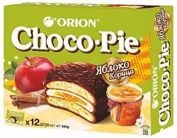 Печенье ОРИОН Чоко-Пай яблоко корица 12шт 360г