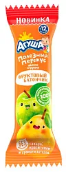 Батончик АГУША яблоко груша фруктовый м/у 15г