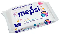 Влажные салфетки МЕПСИ антибактериальные 15шт