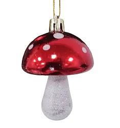 Елочное украшение СФЕРА Мухомор 8см 2шт арт.12-0010