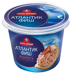 Паста САНТА БРЕМОР Атлантик-фиш из филе тресковых рыб с лососем 140г