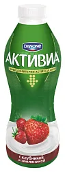 Биойогурт АКТИВИА клубника земляника бзмж 2% 870г