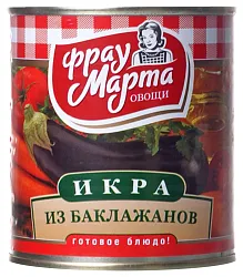 Икра ФРАУ МАРТА из баклажанов ГОСТ ж/б 360г