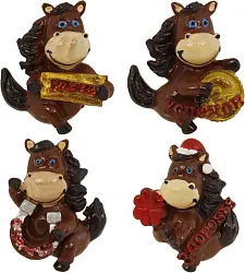 Магнит Лошадка с пожеланием 4*3см арт.25499