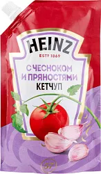 Кетчуп ХАЙНЦ С чесноком и пряностями д/пак 320г