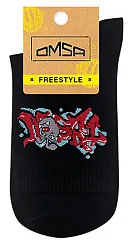 Носки унисекс ОМСА Фристайл черные р.42-44 арт.613