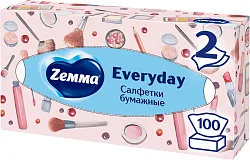Салфетки бумажные ЗЕММА Эвридей 2сл карт/уп 100шт