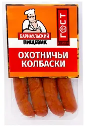 Колбаски БАРНАУЛЬСКИЙ ПИЩЕВИК Охотничьи п/к 240г