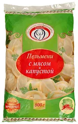 Пельмени ДОБРОДАР с мясом и капустой 800г