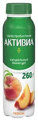 Биойогурт АКТИВИА персик бзмж 2.1% 260г