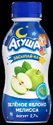 Йогурт АГУША зеленое яблоко мелисса бзмж 2.7% 180г