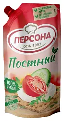 Майонез ПЕРСОНА Постный 25% д/пак 370мл