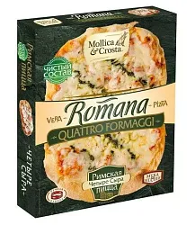 Пицца римская МОЛЛИКА&КРОСТА Четыре сыра 330г