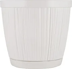 Горшок для цветов ИНГРИН Барселона Д15.5см белый 1.8л арт.IG623010006