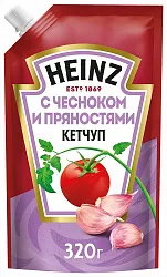 Кетчуп ХАЙНЦ С чесноком и пряностями д/пак 320г