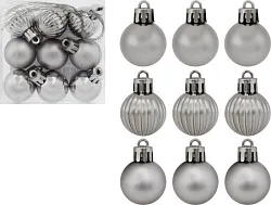 Набор елочных шаров ТАМ-ТАМ серебро Д3см 9шт арт.SYQA-0124148-4