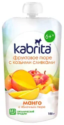 Пюре КАБРИТА манго яблоко с козьими сливками бзмж м/у 100г