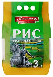 Рис НАЦИОНАЛЬ Краснодарский круглозерный м/у 3кг