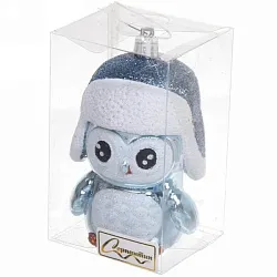 Елочная игрушка СЕРПАНТИН Новогодний пингвин голубой