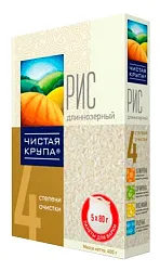 Рис ЧИСТАЯ КРУПА длиннозёрный карт/уп 5*80г
