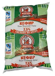 Кефир МОЛОЧНАЯ СКАЗКА бзмж 2.5% п/пак 900г
