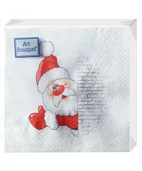 Салфетки АРТ БУКЕТ Дед Мороз 20*20см 2сл 30шт