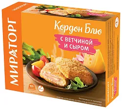 Кордон блю МИРАТОРГ с ветчиной и сыром 405г