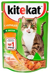 Корм для кошек КИТЕКЕТ с курицей в желе 85г