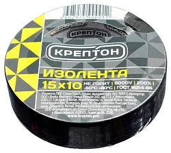 Изолента КРЕПТОН 15мм*10м черная