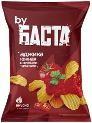Чипсы БАСТА рифленые Аджика южная с сочными томатами 120г