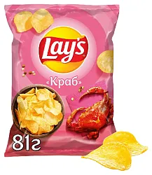 Чипсы ЛЕЙС краб 81г