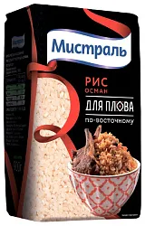 Рис МИСТРАЛЬ Осман для плова по-восточному круглозерный м/у 900г
