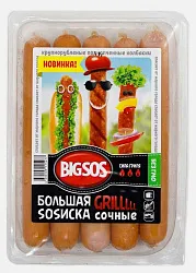 Колбаски БОЛЬШАЯ СОСИСКА сочные для жарки 300г